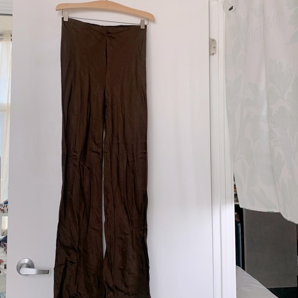 🤎NWT Zara XS Silky Pants - Picture 1 of 9
